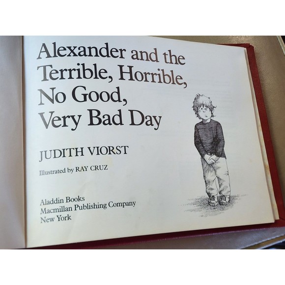 Alexander and the Terrible, Horrible, No Good, Very Bad Day Childrens Book 1972 - Picture 4 of 5